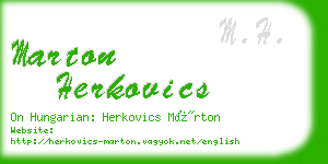 marton herkovics business card